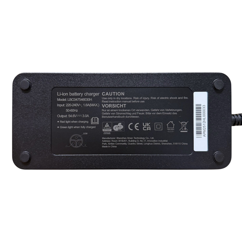 Not active, use 19944 - Laddare (D) - 54.6V 3A - DPLC166V55-S - Eywa Pro etc