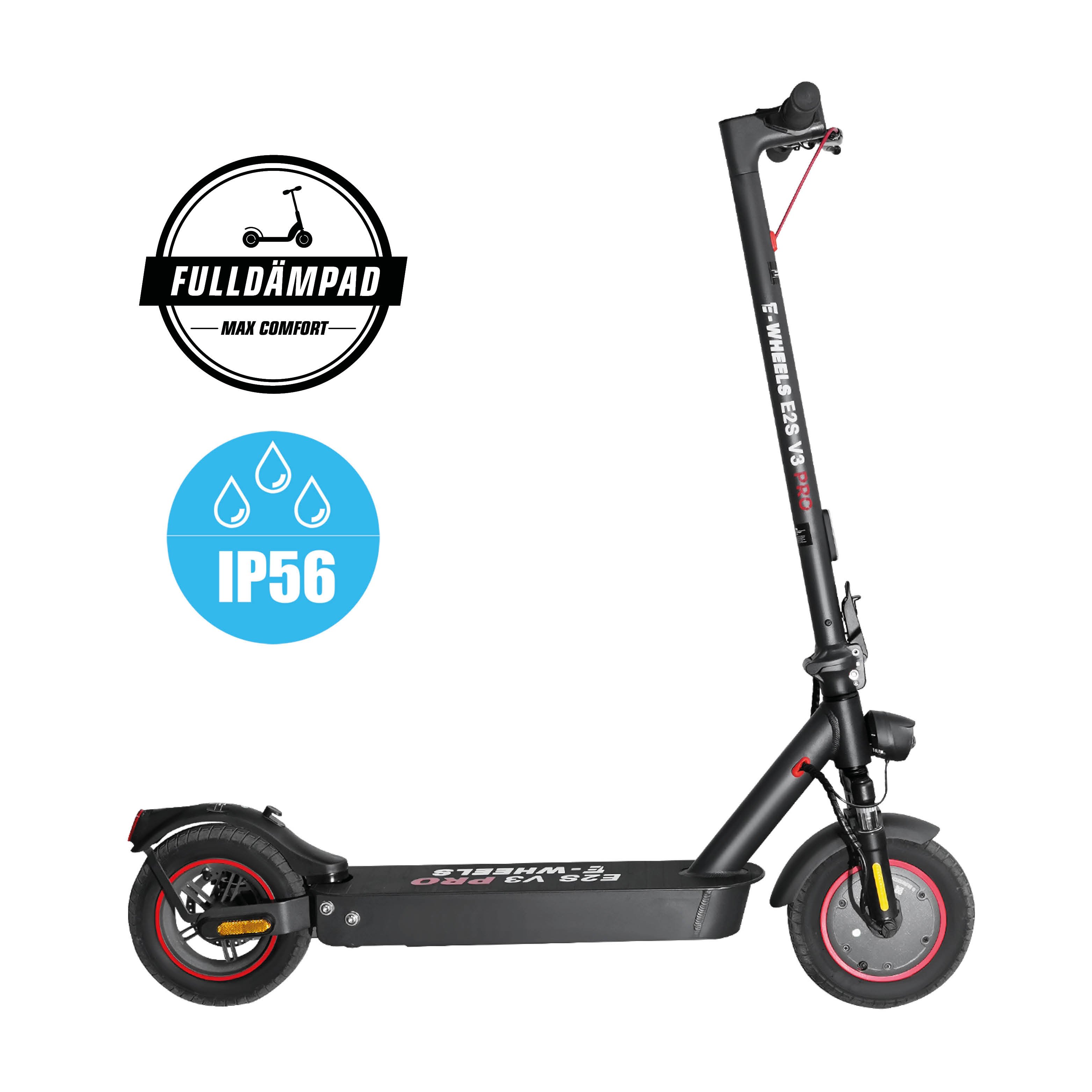 Heldämpad Elsparkcykel - E2S V3 Pro – Svart – Luft -