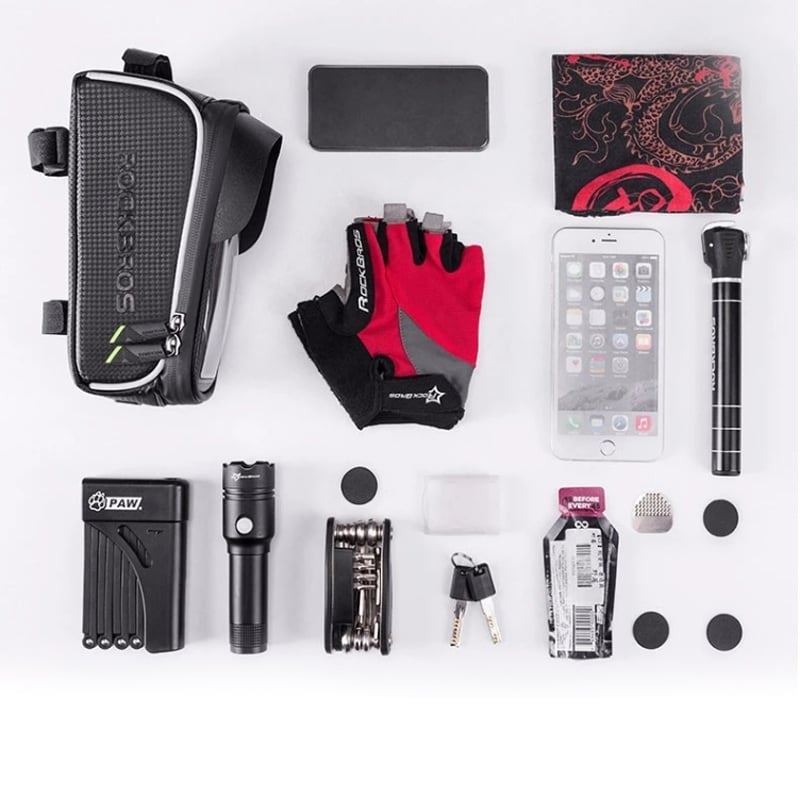 ROCKBROS Vattentätt mobilhållare med förvaring för ramen