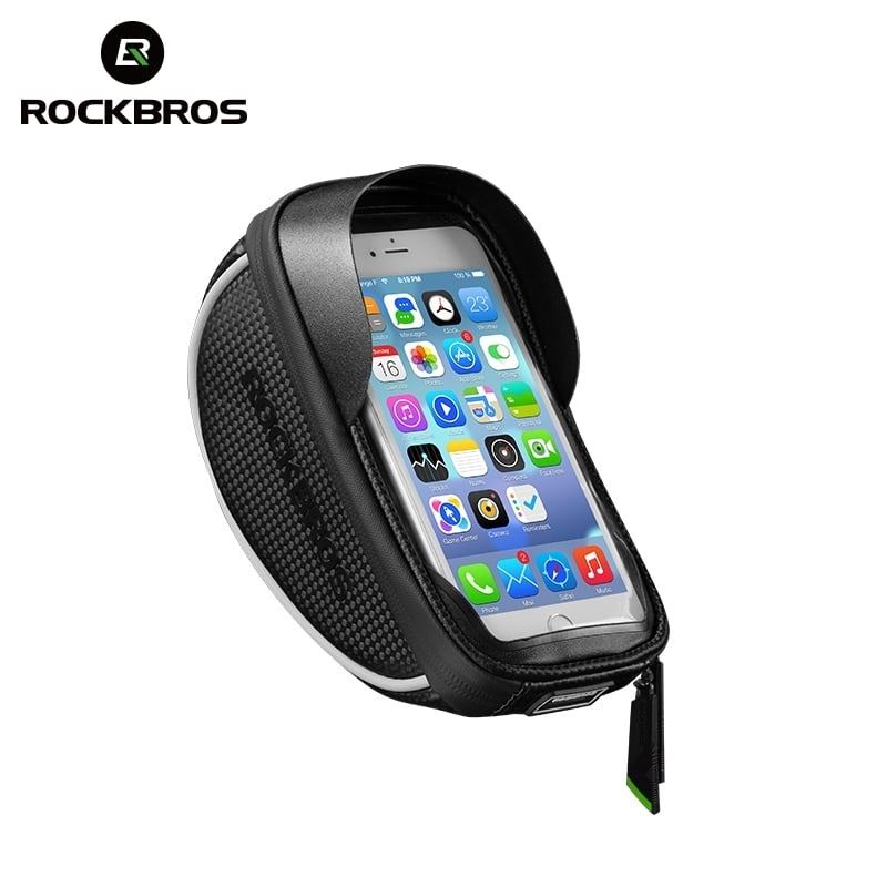 ROCKBROS Vattentät mobilhållare med uppladdning