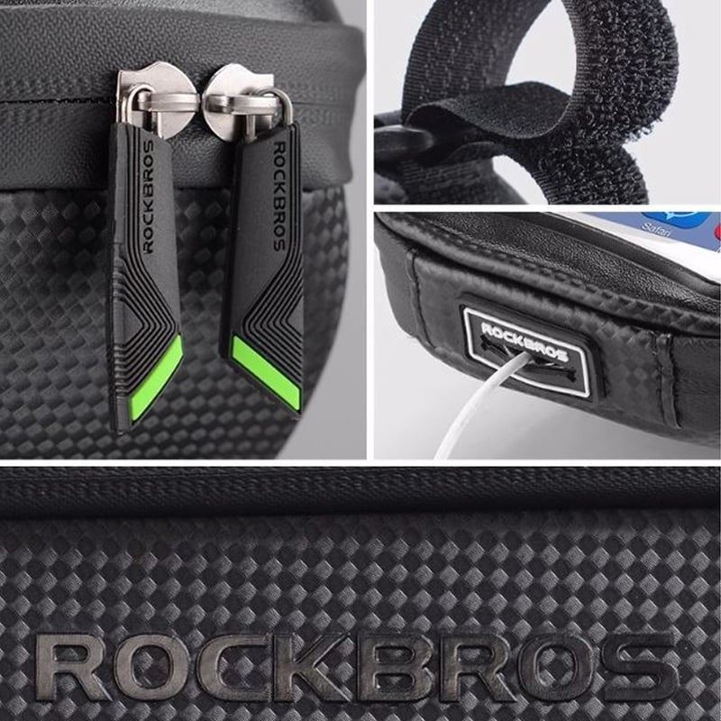 ROCKBROS Vattentät mobilhållare med uppladdning